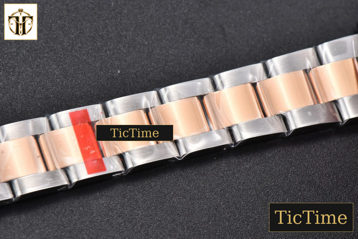 DateJust 904L 31mm GMF RG/SS Fluted Bezel Silver Flowers Dial Oyster Bracelet A2824 — foto 27