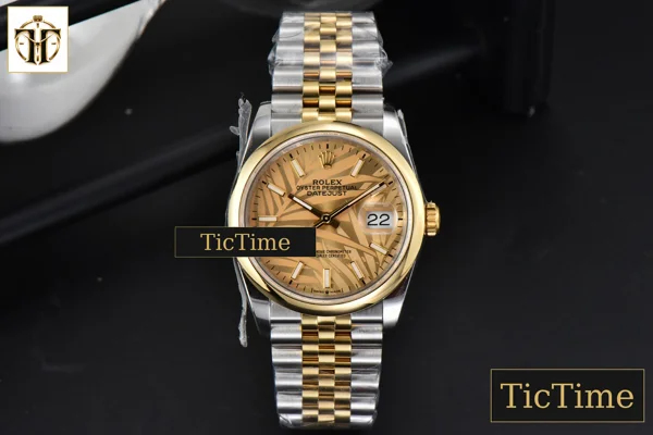 Foto frontal — DateJust 36mm BPF YG/SS Smooth YG Plam Dial Jubilee Bracelet A2824
