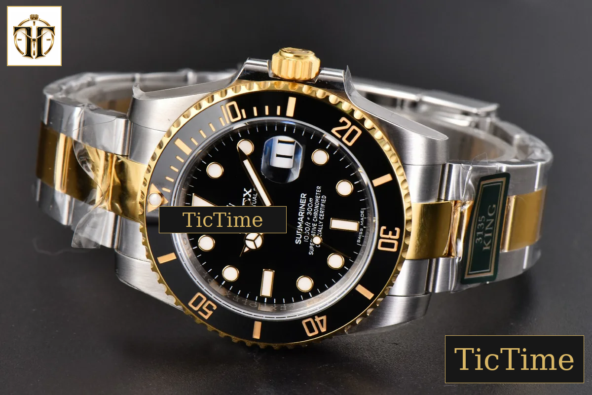 Submariner LN 904L 116613 King Factory YG/SS Black Ceramic Black Dial SS Bracelet VR3135 — foto 16