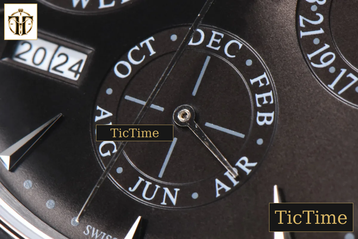 Master Ultra Thin Perpetual Calendar 39mm VRF SS grey Dial Black Leather Strap MY9015 — foto 6