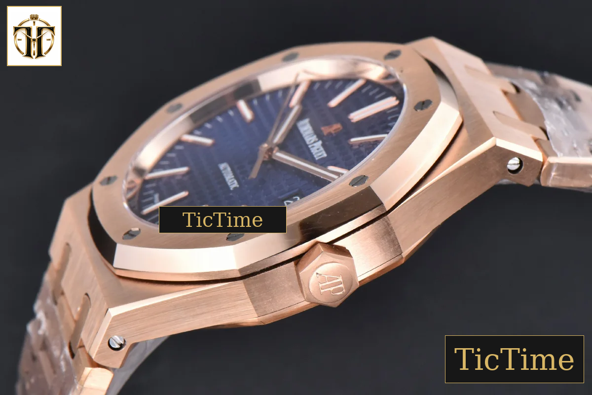 Royal Oak 15400 41mm IPF RG Blue Textured Dial RG Bracelet SA3120 — foto 12