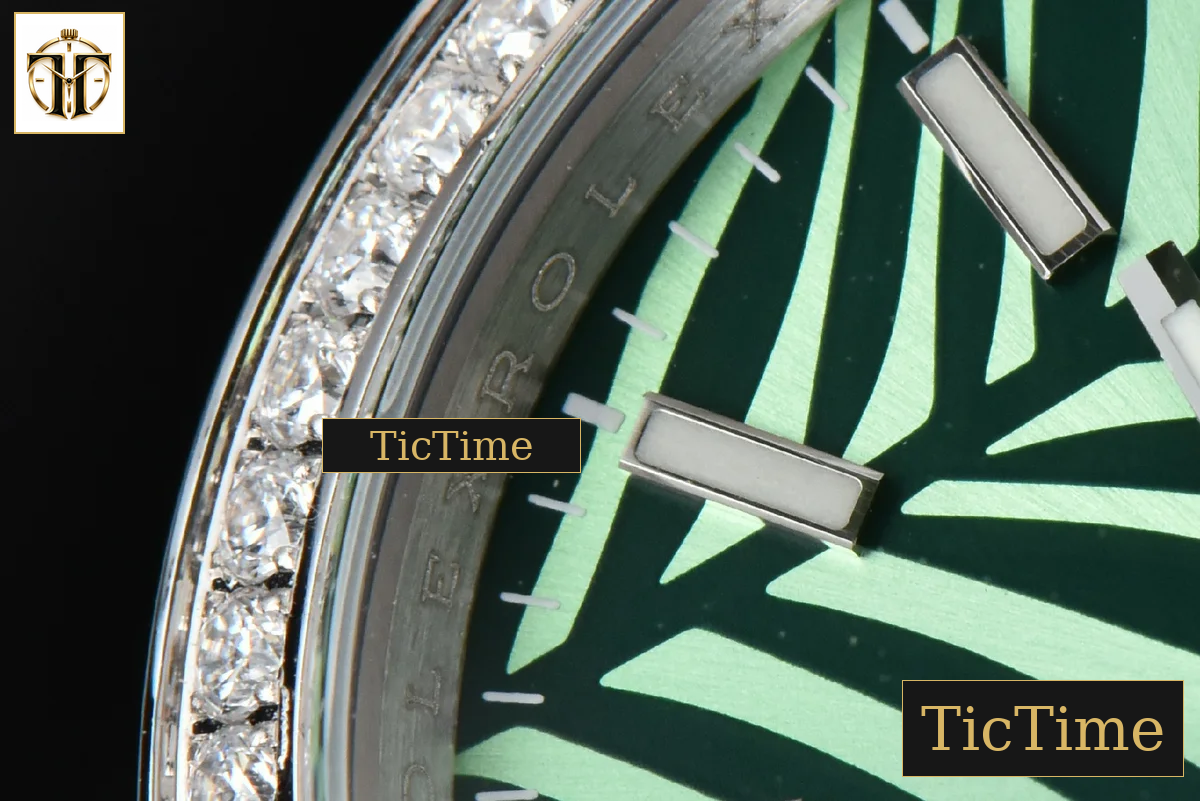DateJust 36mm BPF Diamond Green Plam Dial Jubilee Bracelet A2824 — foto 5
