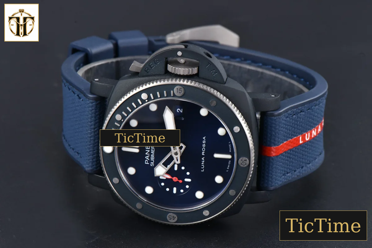 Submersible Luna Rossa PAM1466 44mm VSF Blue Dial Gummy Strap P900 — foto 14