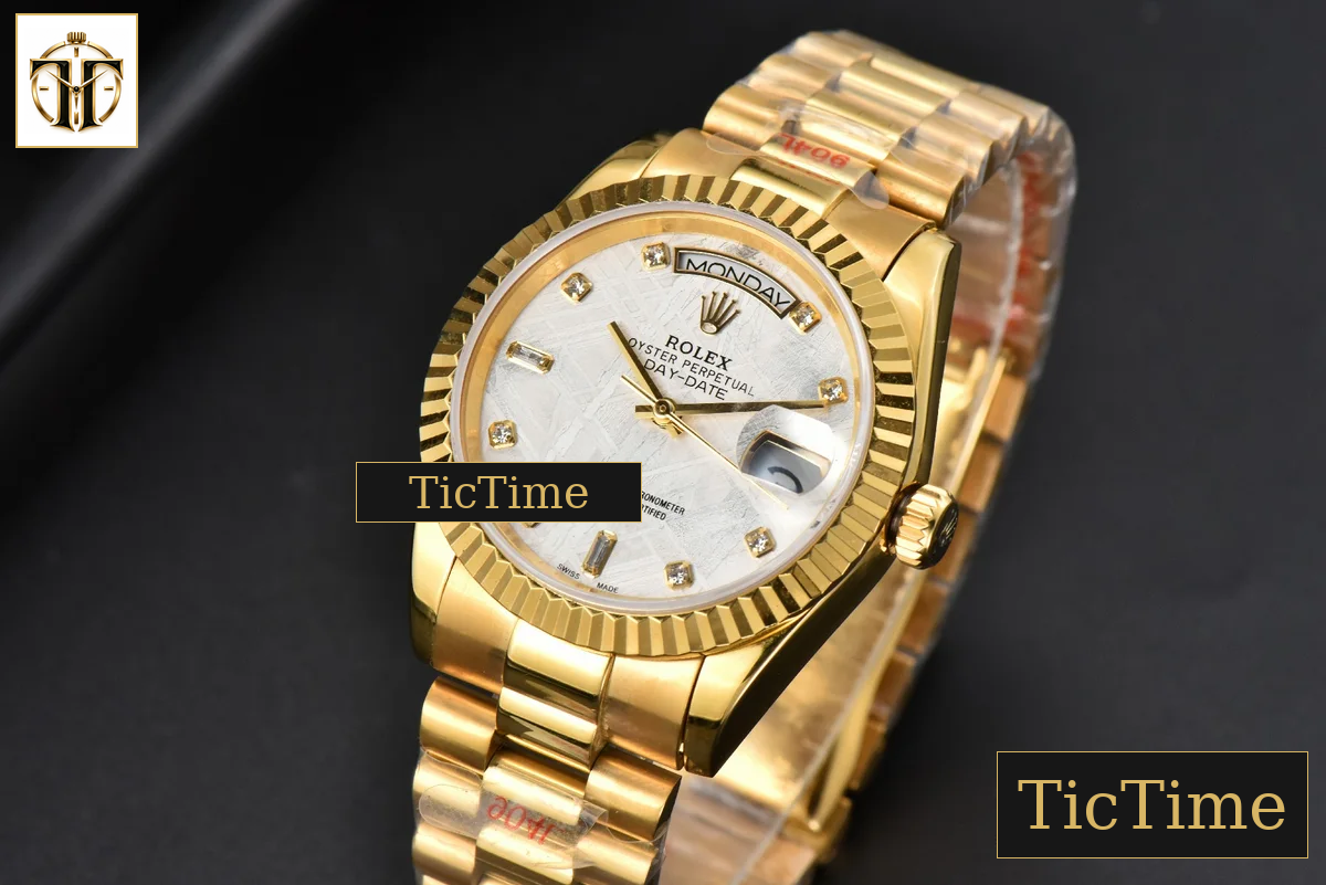 Daydate 36mm GMF YG Meteorite Dial Diamond Marker YG Bracelet A3235 — foto 4