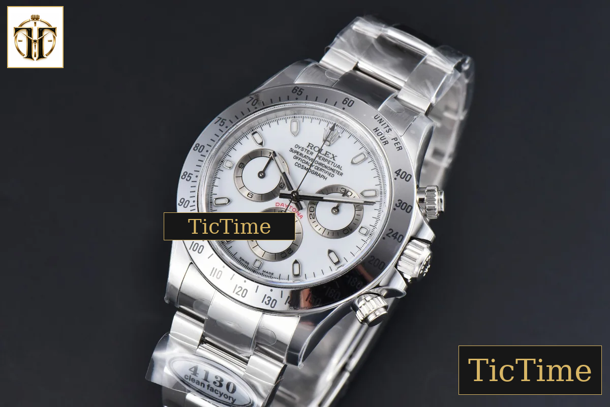 Daytona 904L 116520 40mm Clean Factory White Dial 4130 — foto 5