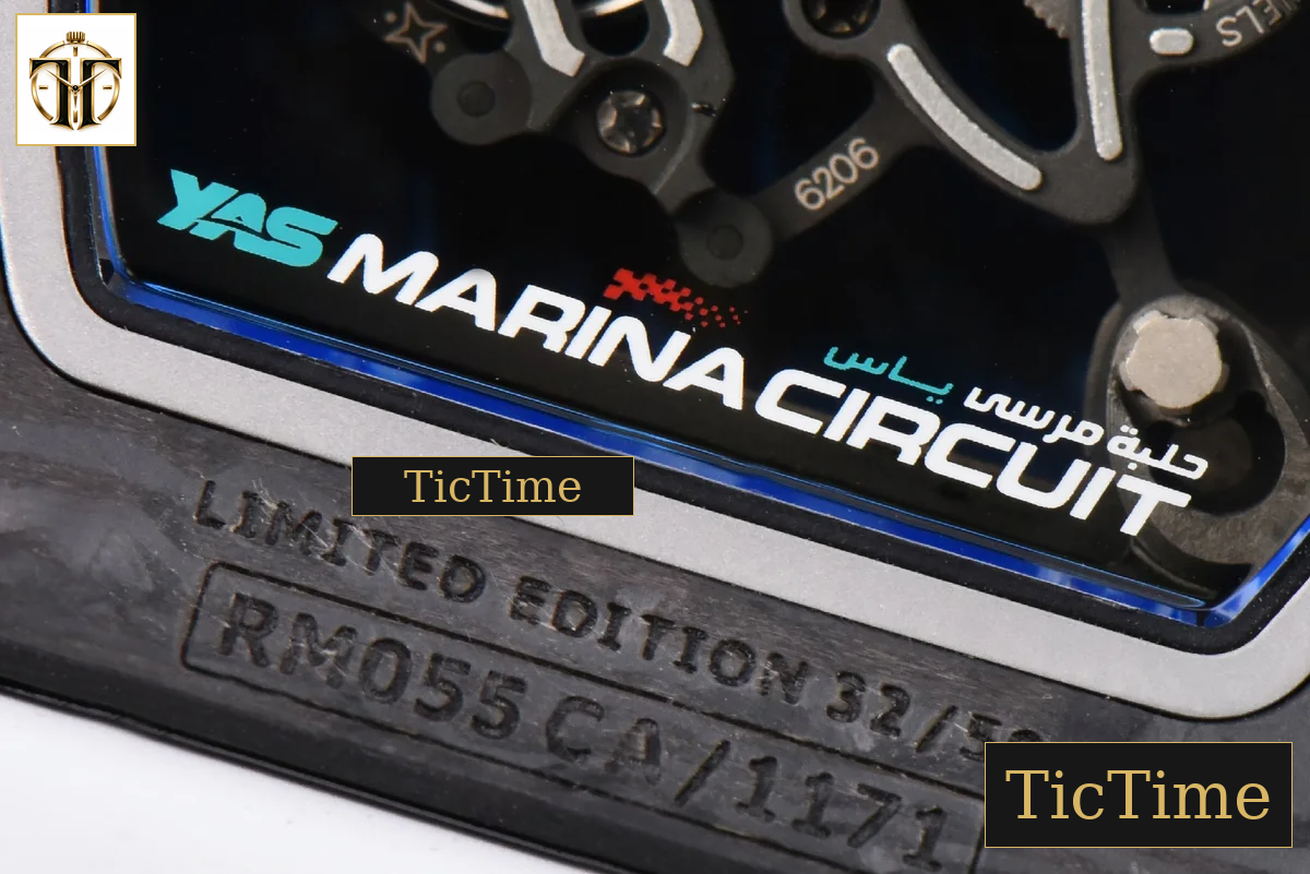 NTPT RM055 43mm ZF Blue Bezel White Crown White Rubber Strap V6 RMUL2 — foto 25