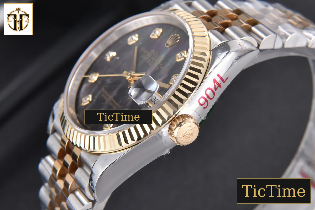 DateJust 904L 36mm GMF YG/SS Fluted Bezel Gray MOP Dial Diamond Marker Jubilee Bracelet VR3235 — foto 14