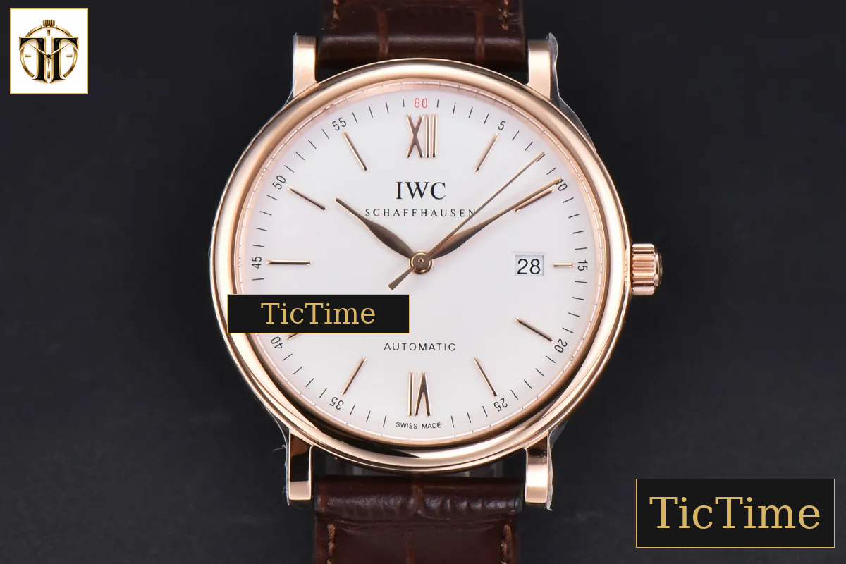 Portofino 40mm V7F RG White Dial RG Marker Brown Leather Strap A2892 — foto 2
