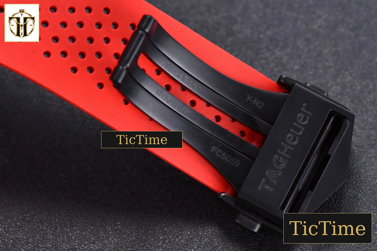 Calibre Heuer 01 Chrono 45mm XF Skeleton Dial Red Hand Red Rubber Strap A1887 — foto 27