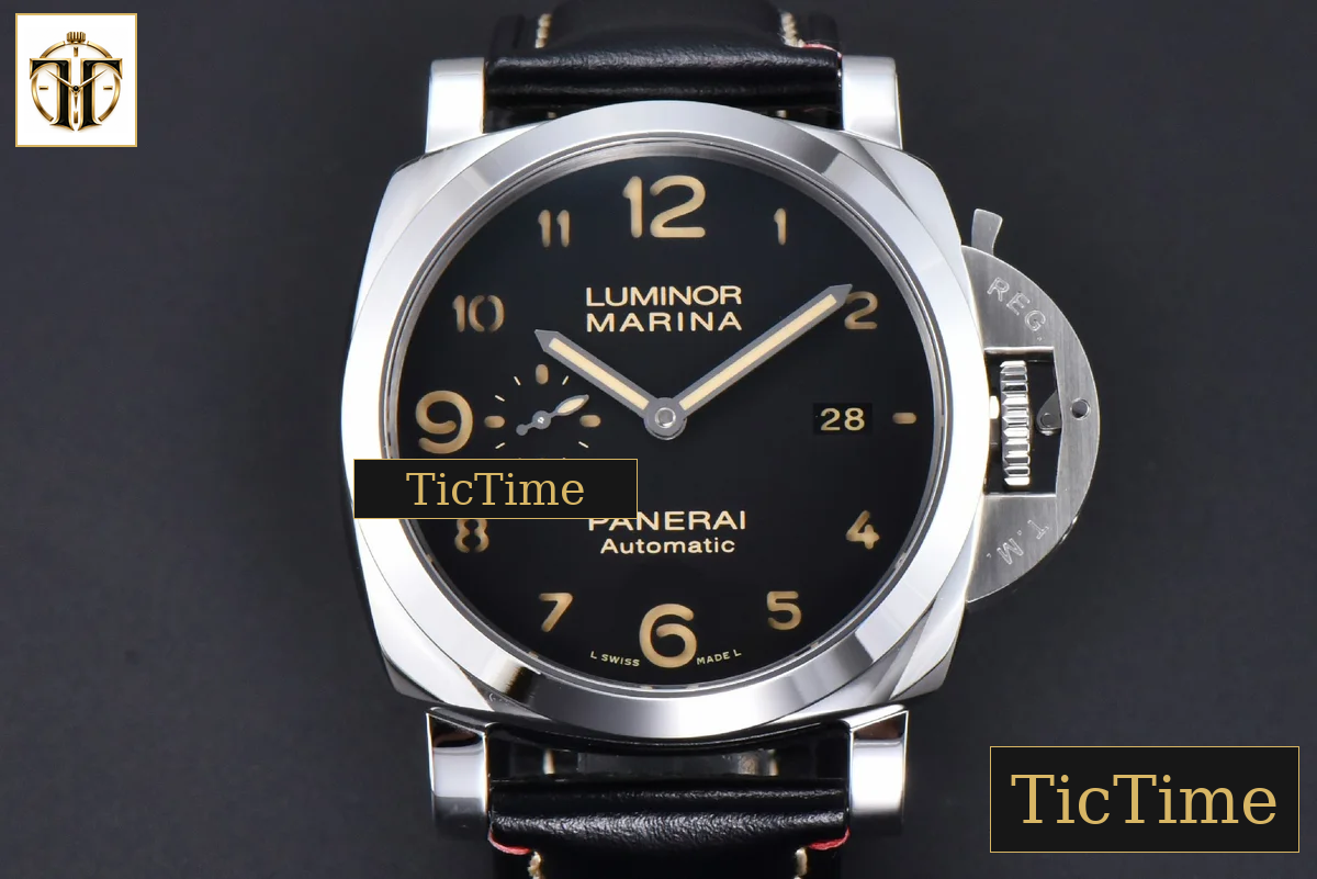 PAM910 44mm TTF Black Dial Black Leather Strap P9010 — foto 2