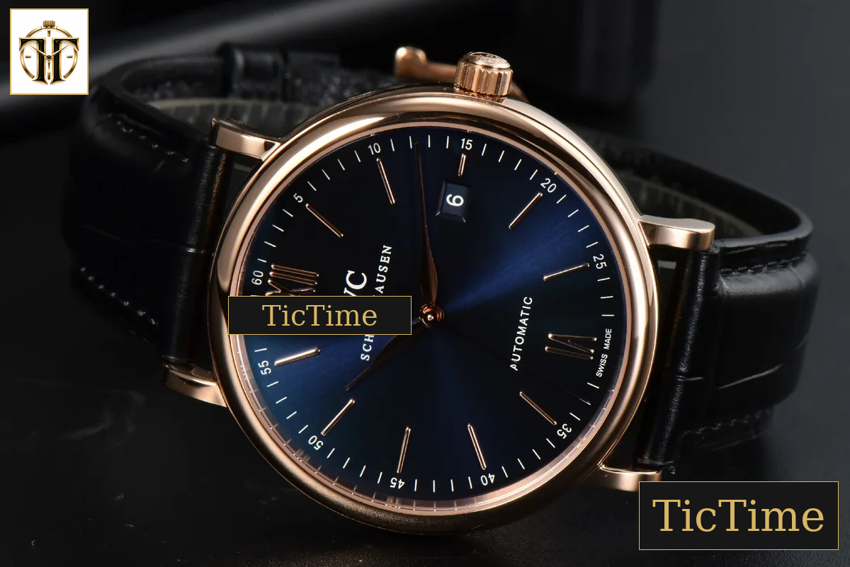 Portofino Automatic 40mm ZF RG Blue Dial RG Marker Black Croc Strap A9019 — foto 11