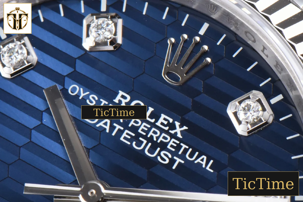 DateJust 904L 36mm VSF Blue Motif Dial Diamond Marker Jubilee VS3235 — foto 9
