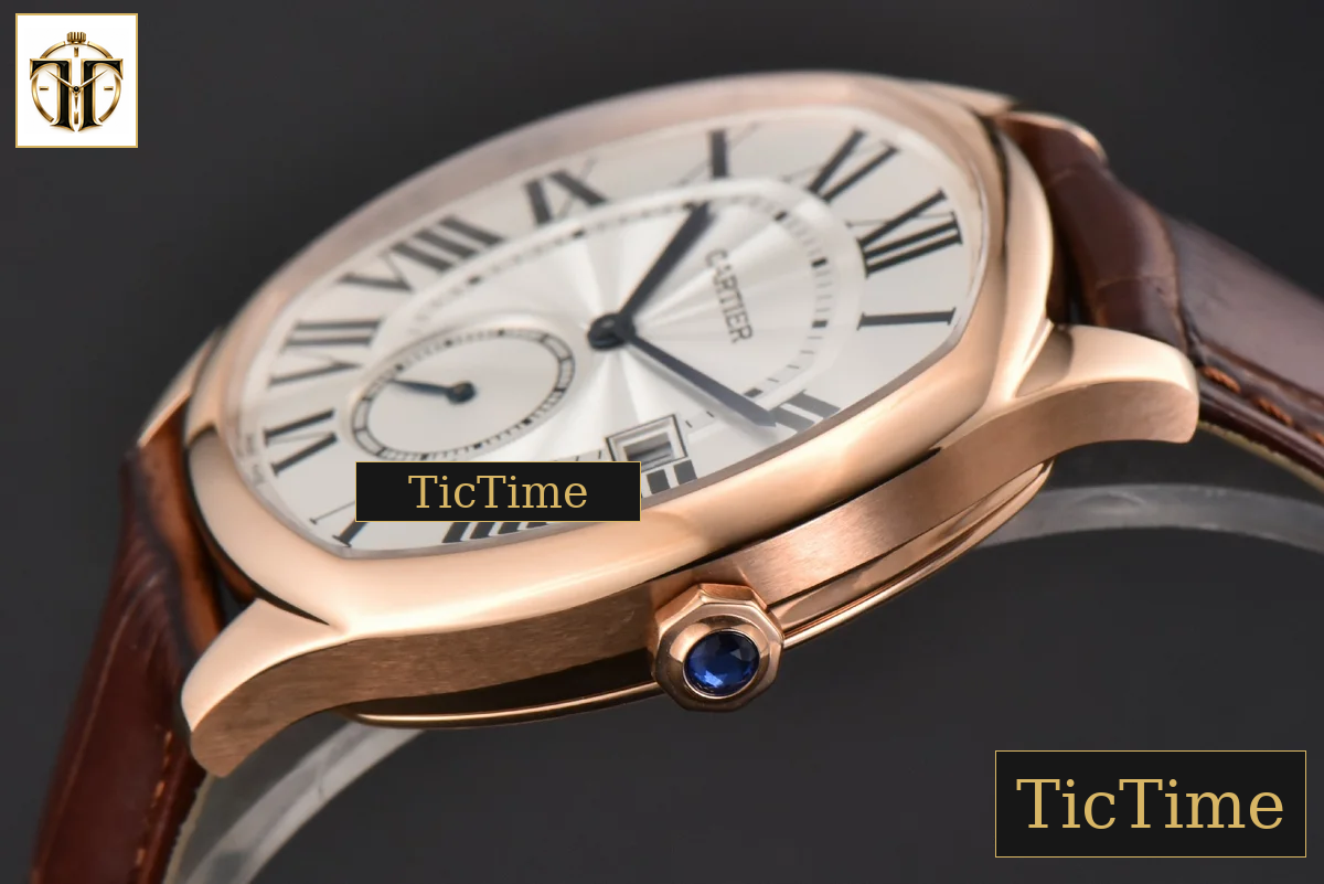 Drive De Cartier 40mm APSF RG White Dial Brown Leather Strap A23J — foto 12