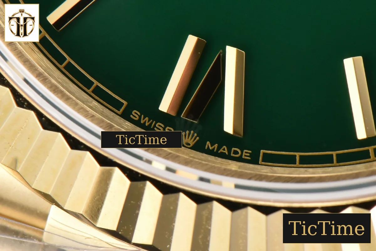 DayDate 40mm GMF YG Green Dial Roma Marker President Bracelet A2836 — foto 9