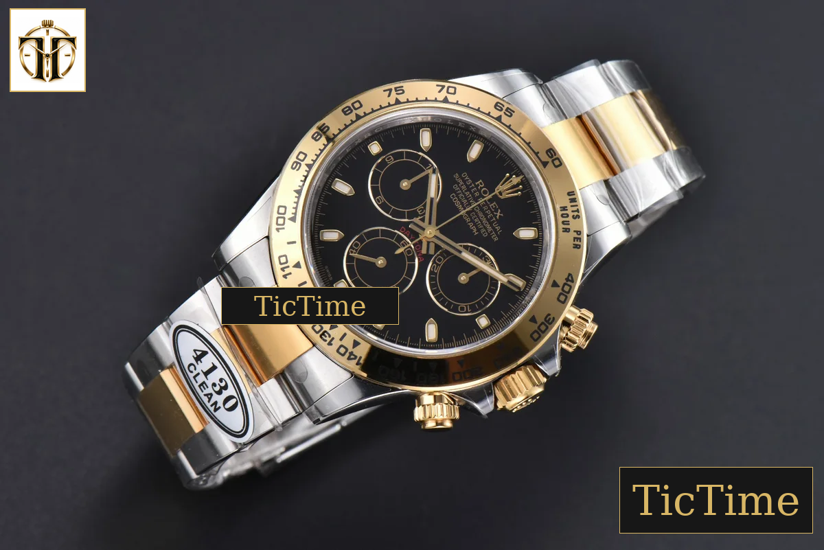 Daytona 116503 40mm Clean Factory YG/SS Black Dial Lume Marker YG/SS Bracelet SH4130 — foto 3