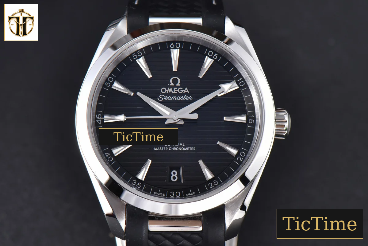 Aqua Terra 150M SeaMaster 41mm VSF Black Dial Silver Hands Black Rubber Strap A8900 — foto 3