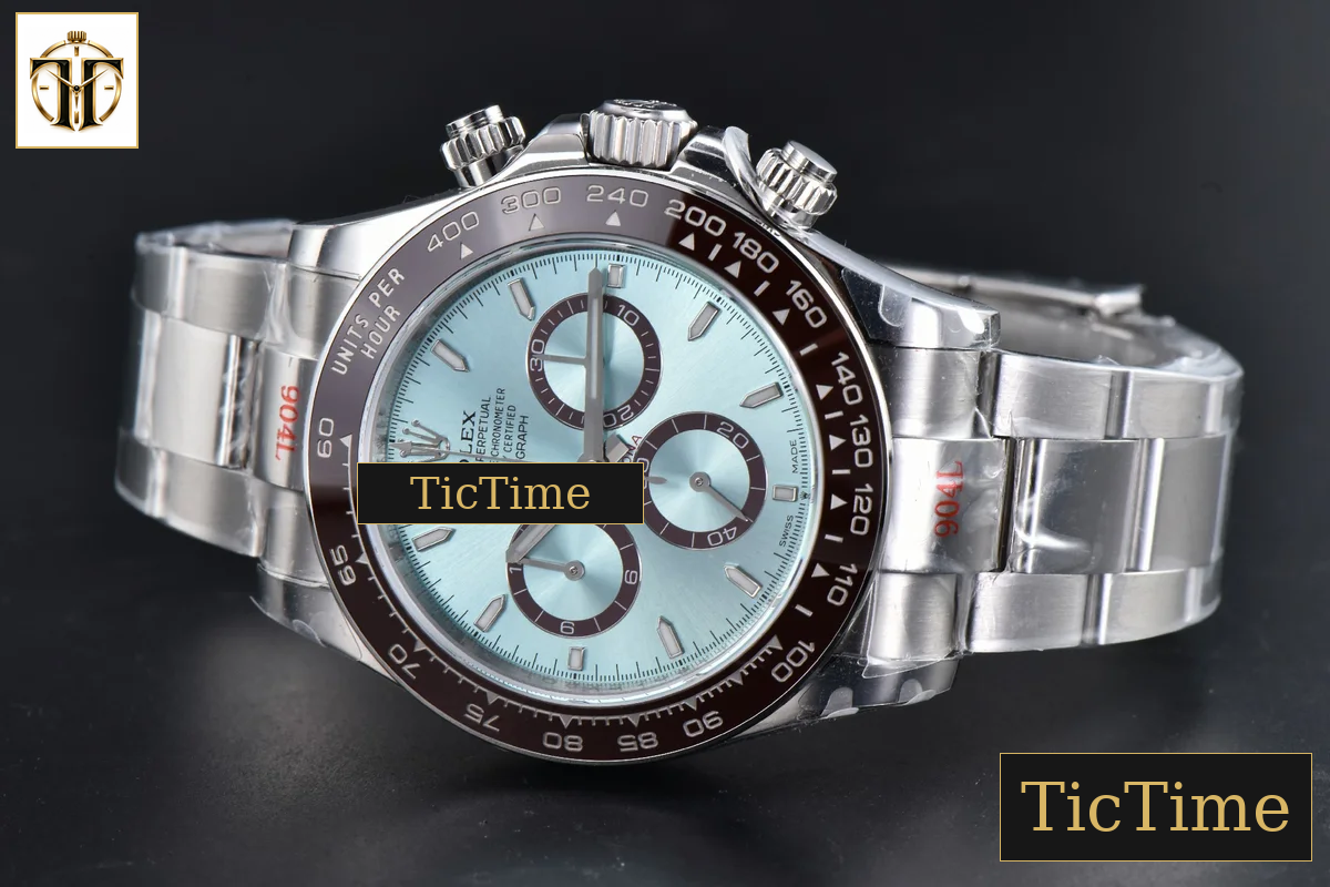 Daytona 904L 126506 40mm BPF SS Black Bezel Ice Blue Dial SS Bracelet SH4131 — foto 16