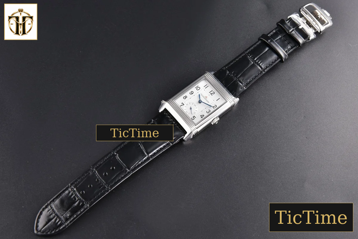 Master Reverso Tribute Small Seconds 30x47mm MGF White Circle Dial Black Leather Strap A854A — foto 33