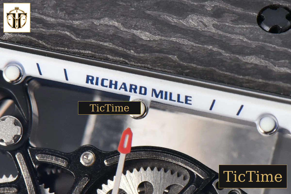 NTPT RM055 42.7mm BBRF White Skeleton Dial White Rubber Strap RMUL2 — foto 5