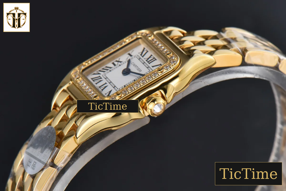 Panthère Secrete Ladies 22mm BVF YG White Dial Diamond Bezel YG Bracelet Ronda Quartz — foto 10