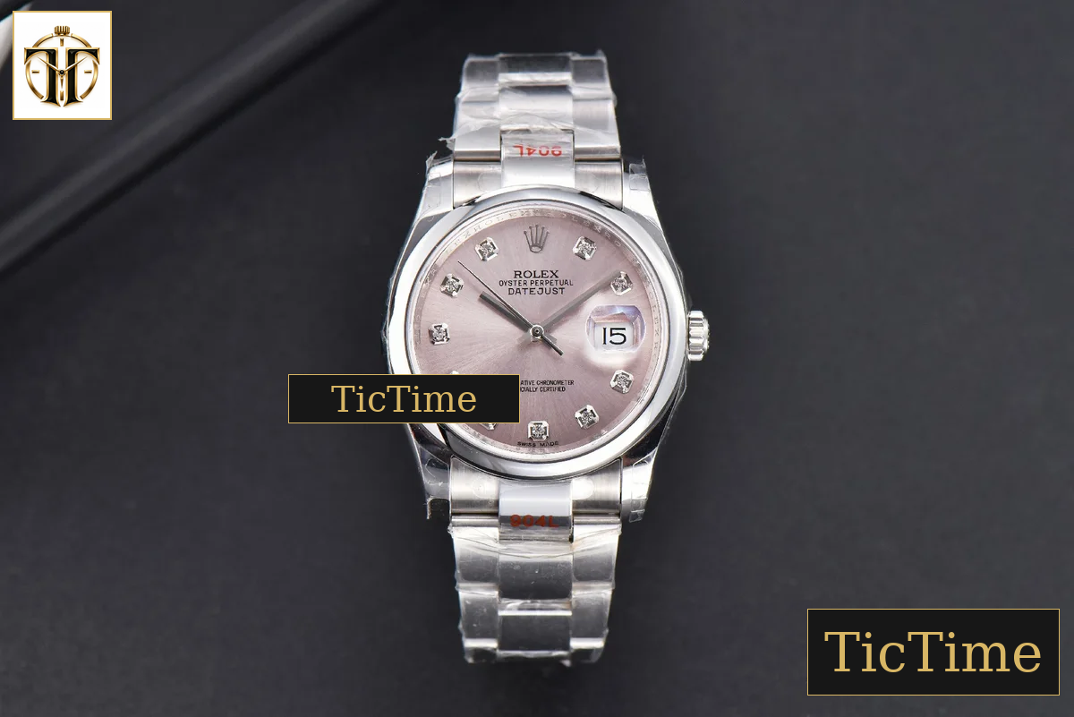 DateJust 36mm GMF SS Smooth Bezel Silver Dial Diamond Marker Oyster Bracelet VR3235 — foto 2