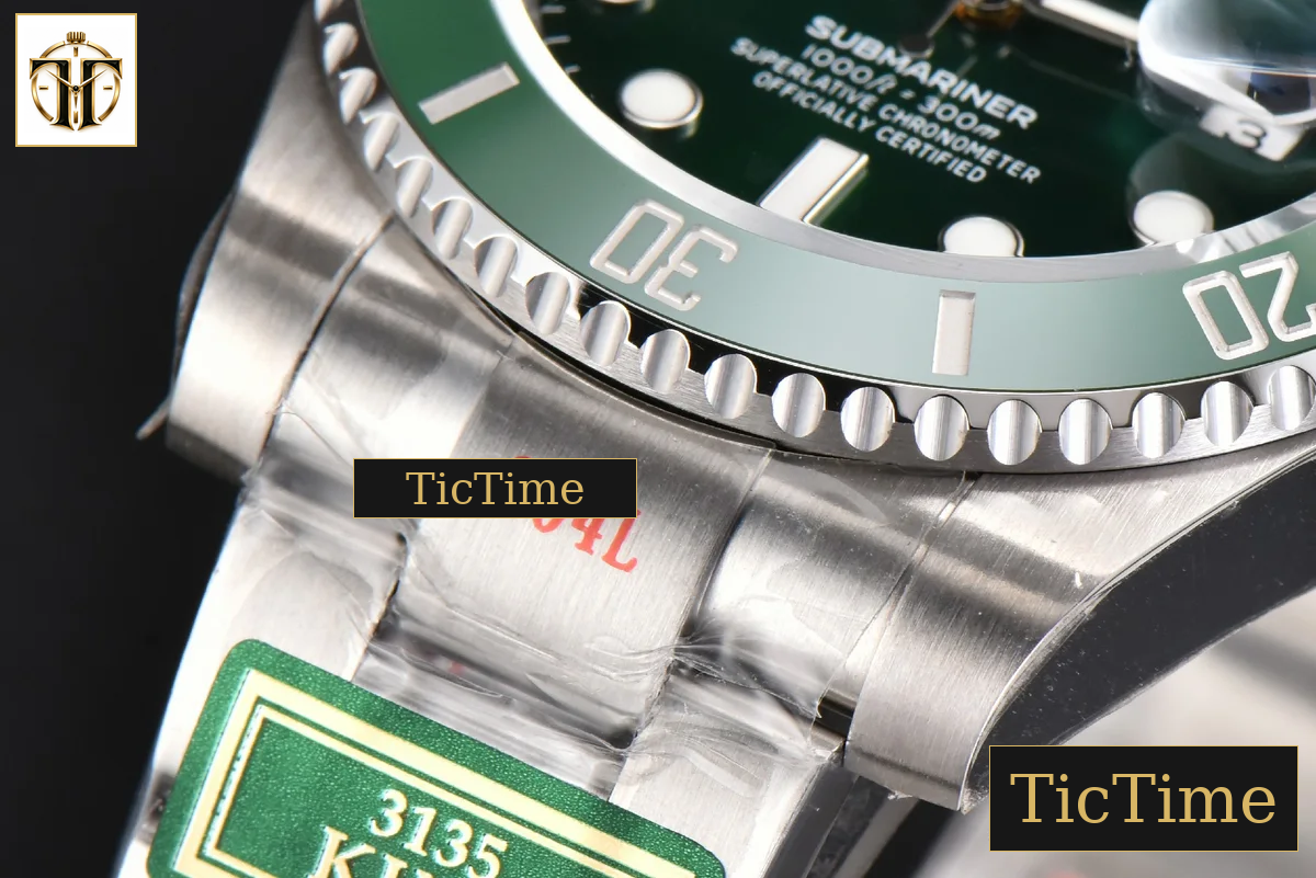 Submariner LV 40m 116610 40.5mm King Factory Green Ceramic Green Dial SS Bracelet VS3135 — foto 10