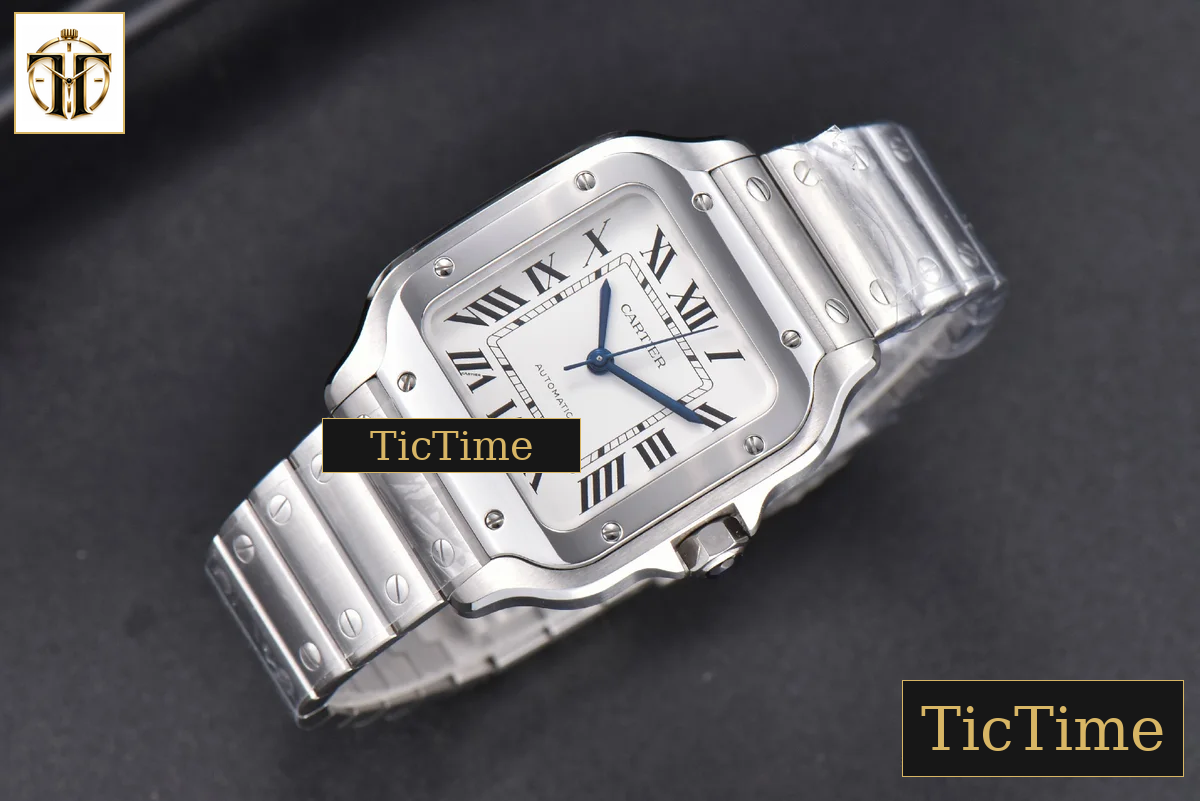 Santos de Cartier Medium 35mm BVF SS White Dial SS Bracelet Miyota 9039 — foto 4