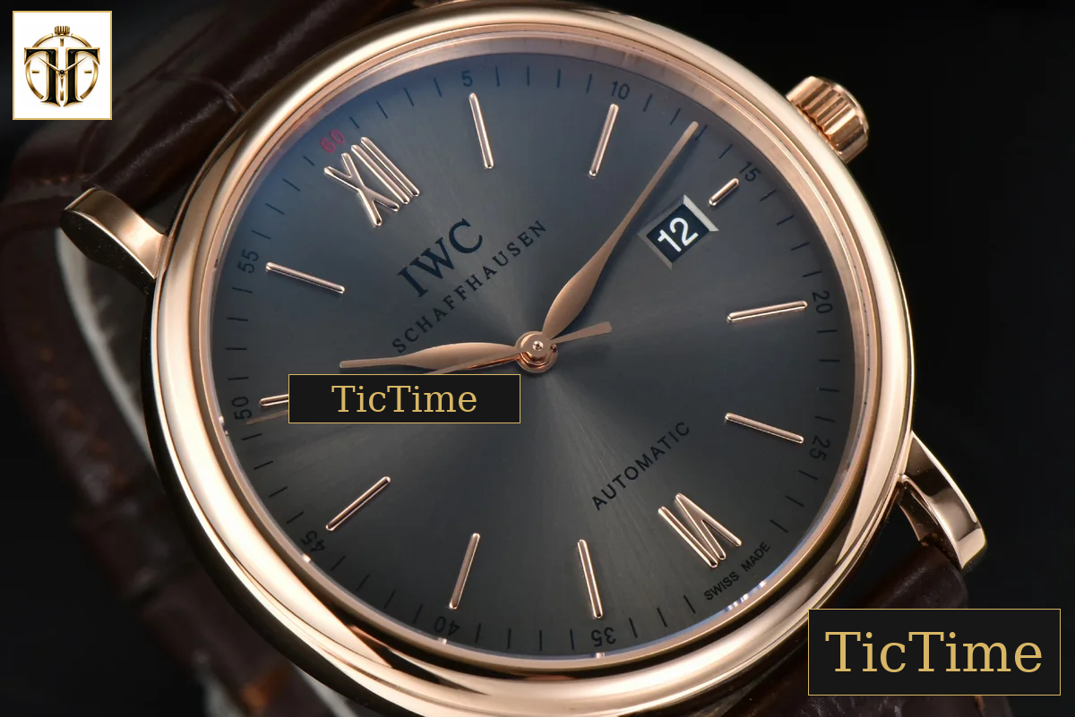 Portofino Automatic 40mm ZF RG Gray Dial RG Marker Brown Croc Strap A9019 — foto 9
