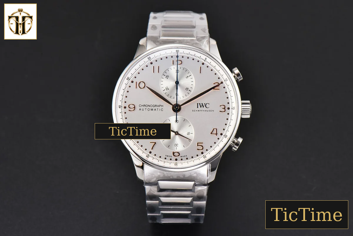 Portuguese Chrono IW3716 41mm RSF White Dial YG Hand SS Bracelet A7750 — foto 3