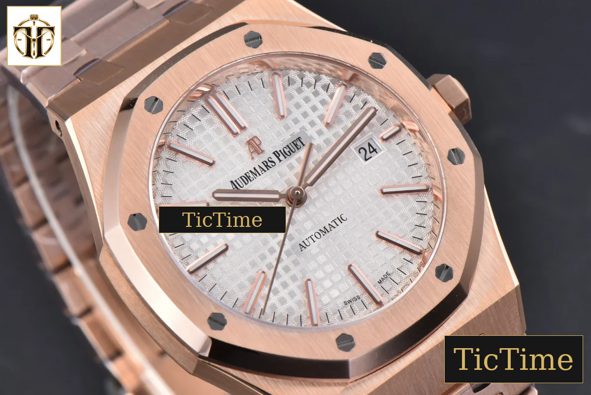 Royal Oak 15400 41mm IPF RG White Textured Dial RG Bracelet SA3120 — foto 13