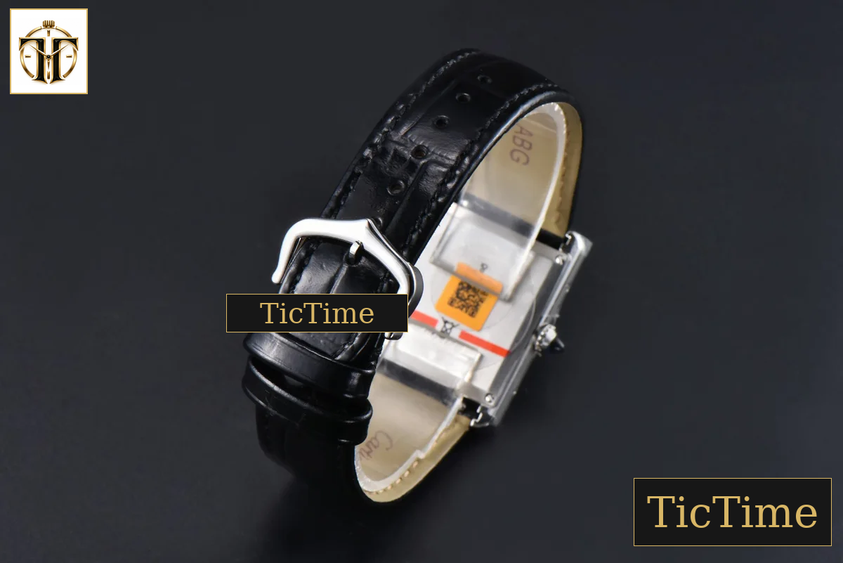 Tank Must Large 33.7×25.5mm K11F Diamond Bezel Black Dial Black Leather Strap Quartz — foto 19