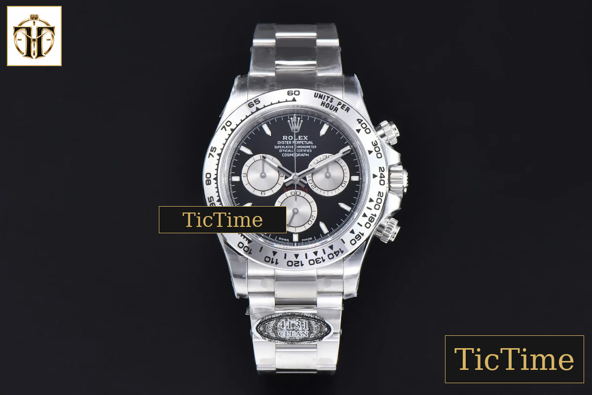 Daytona 126509 40mm Clean Factory SS Black Dial Silver Subdial SS Bracelet DD4131 — foto 2