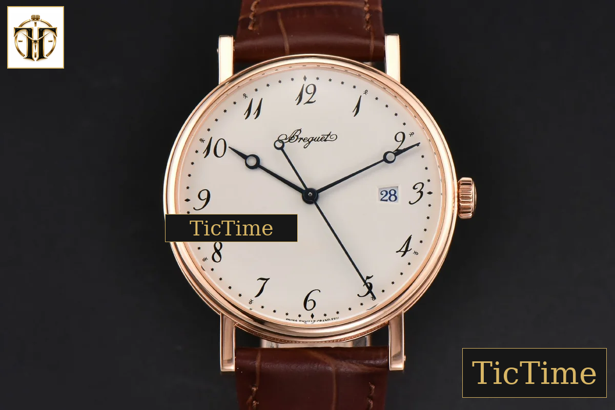 Classique 5177 38mm LTF RG White Dial Digital Marker Brown Leather Strap MY9015 — foto 2