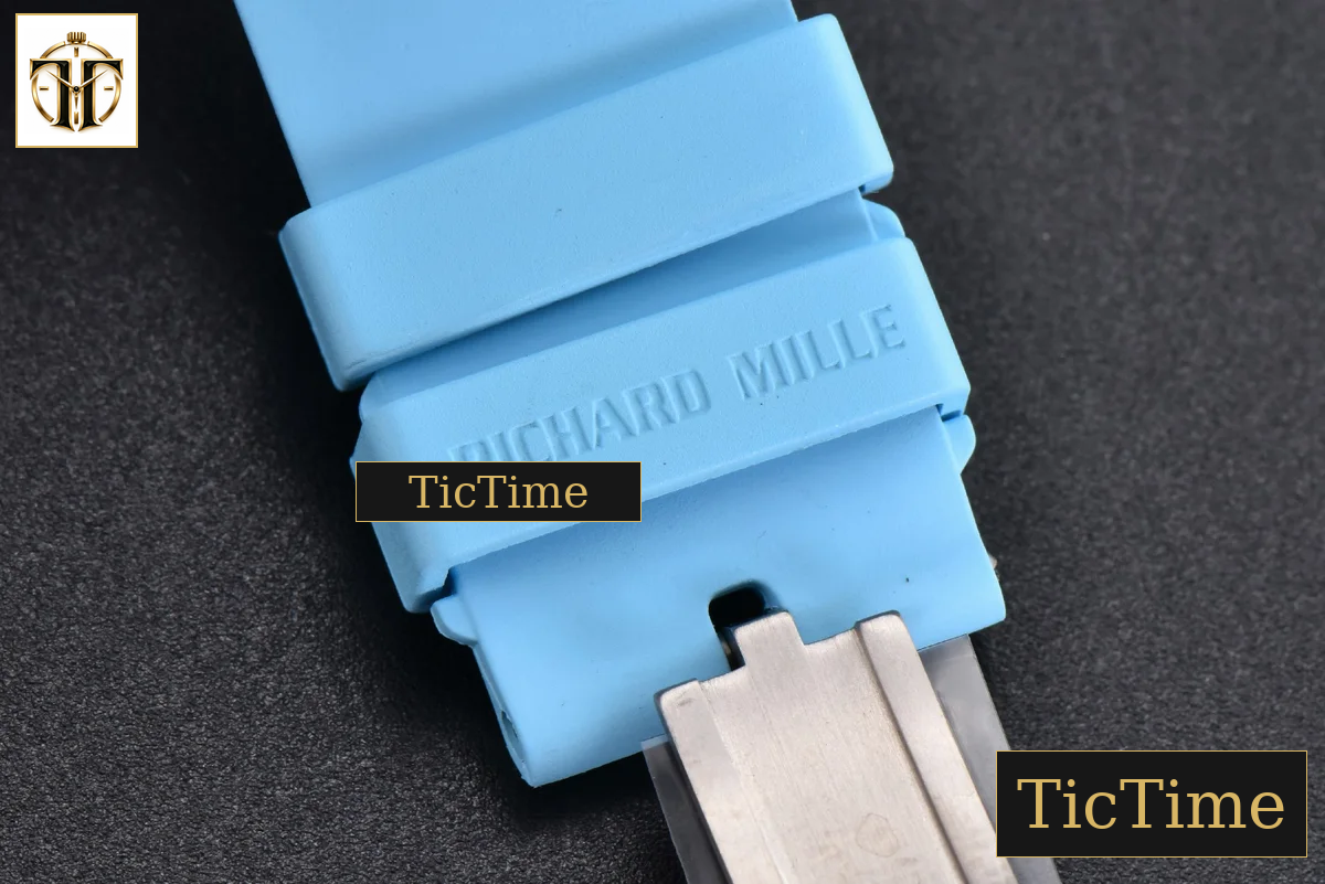 NTPT RM055 42.7mm BBRF Blue Skeleton Dial Blue Rubber Strap RMUL2 — foto 27