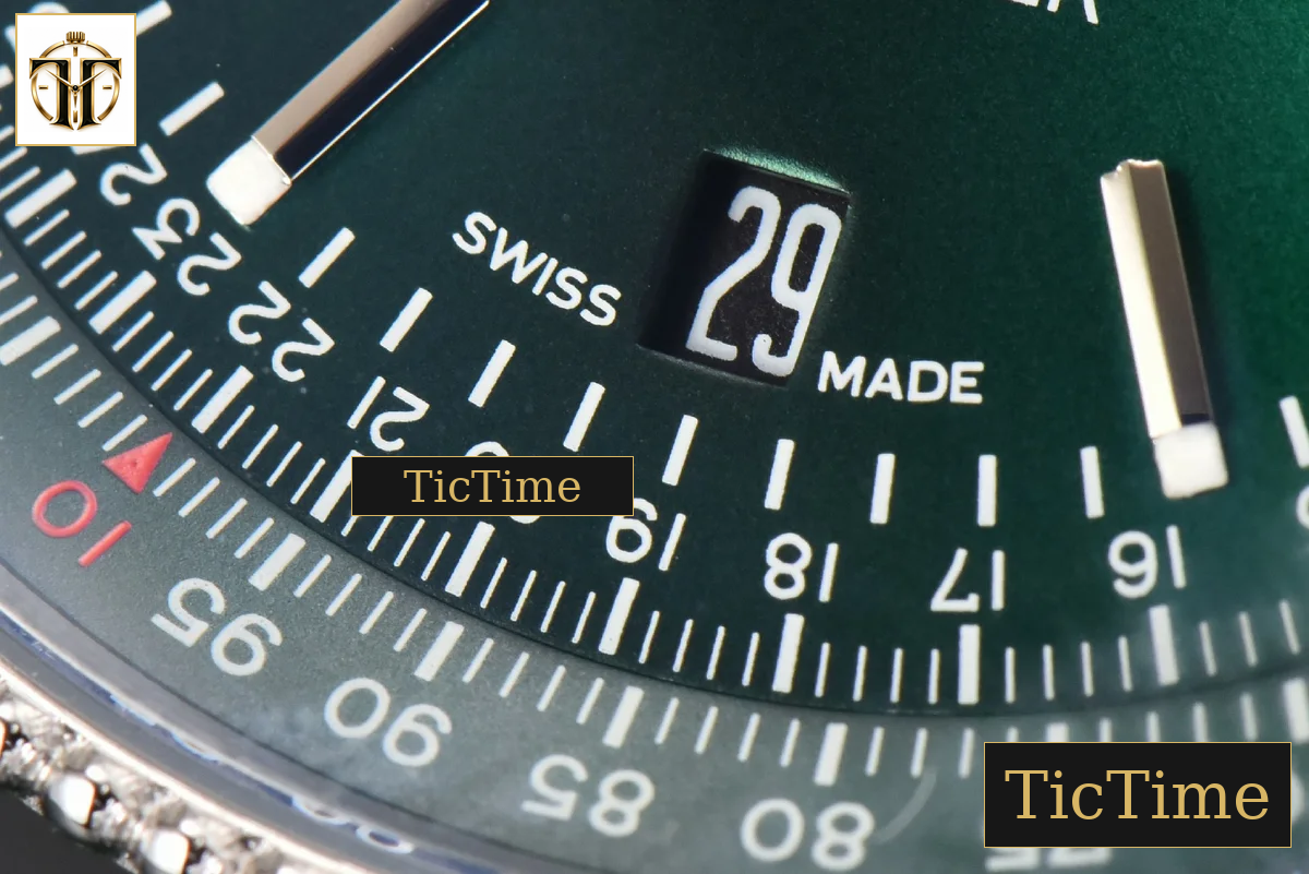 Navitimer 41mm TF Green Dial Green Leather Strap 2824 — foto 8