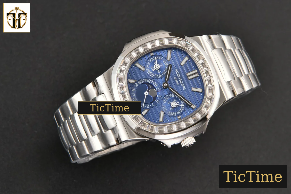 Nautilus 5740 40mm TWF Diamond Blue Dial SS Bracelet A240 — foto 14
