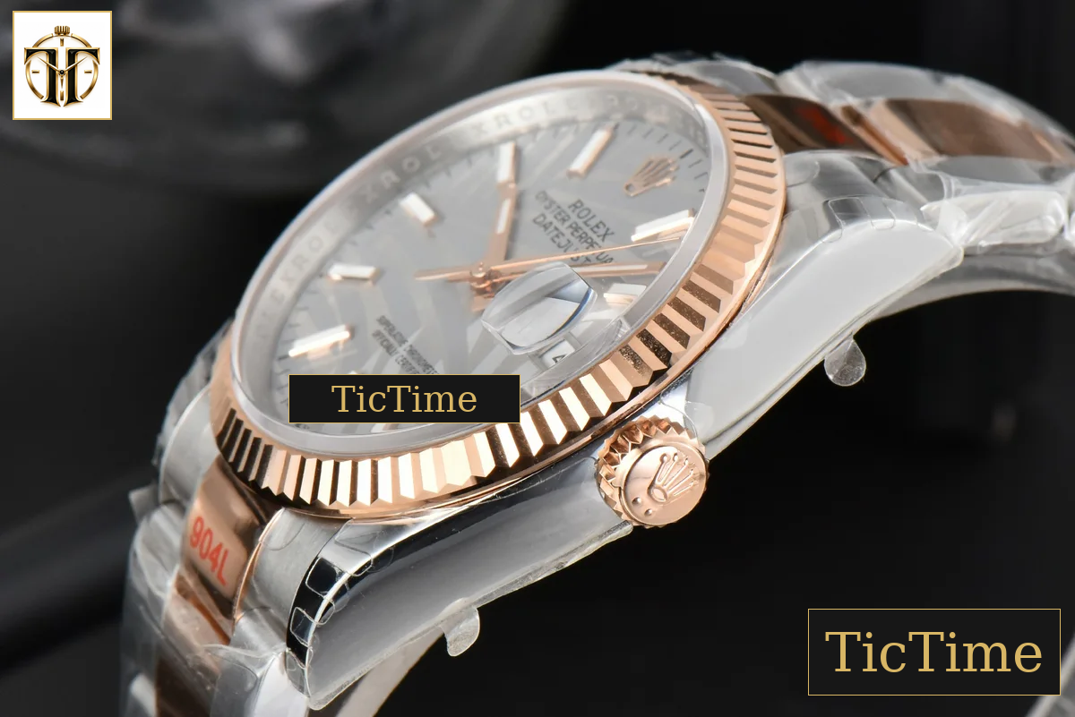 DateJust 36mm EWF RG/SS Silver Plam Dial Oyster Bracelet A3235 — foto 10
