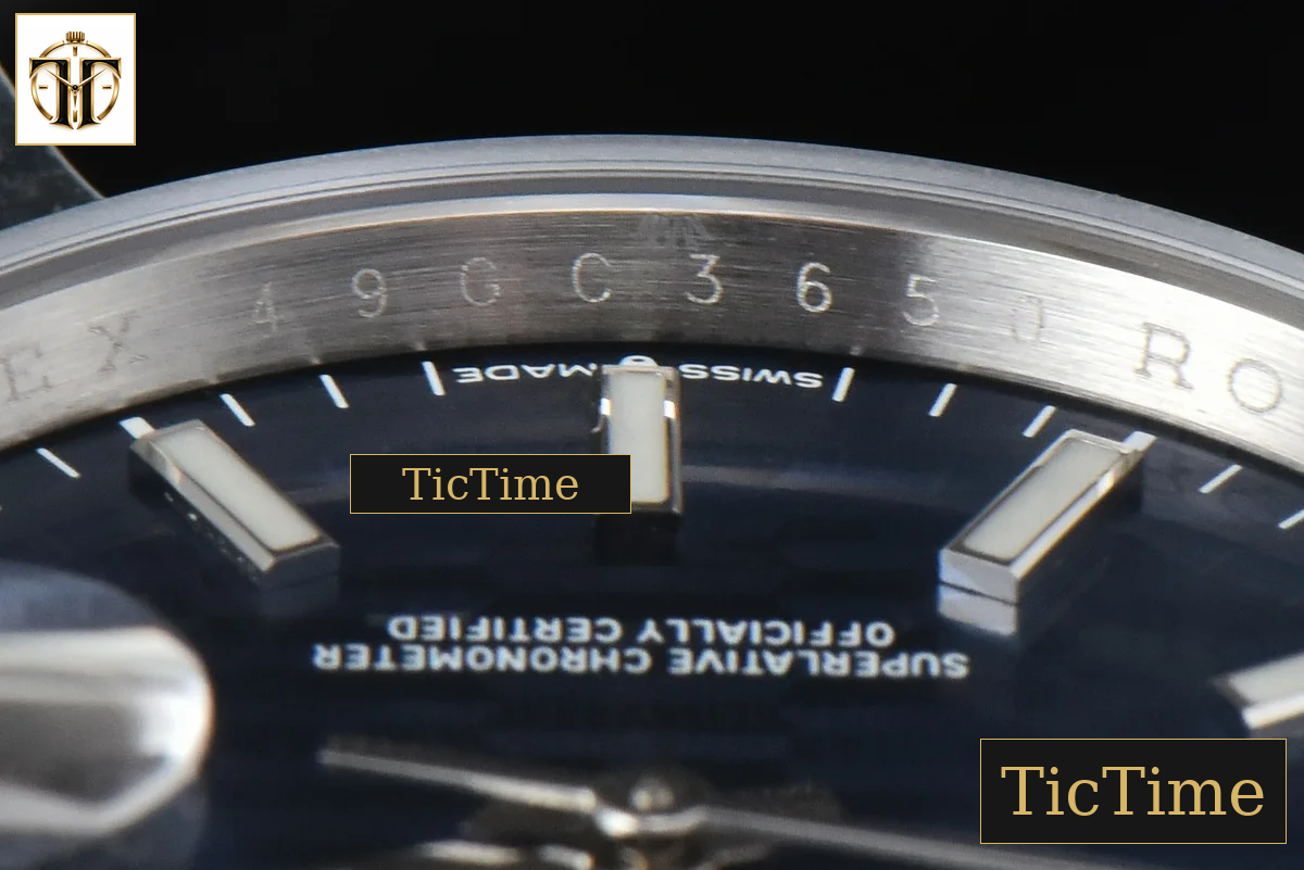 DateJust Smooth 36mm BPF Blue Motif Dial Oyster Bracelet A2824 — foto 14