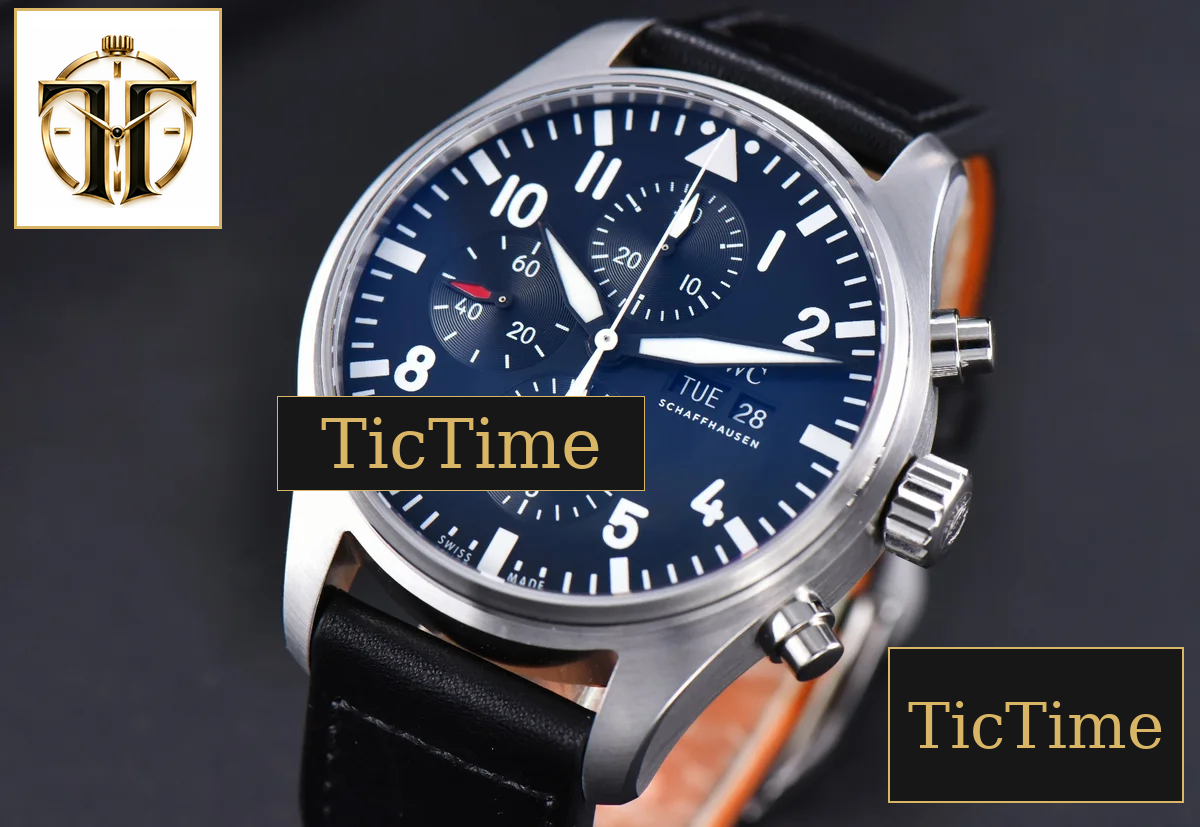 Pilot Chrono Spitfire IW377709 43mm ZF Black Dial Black Leather Strap A7750 — foto 4