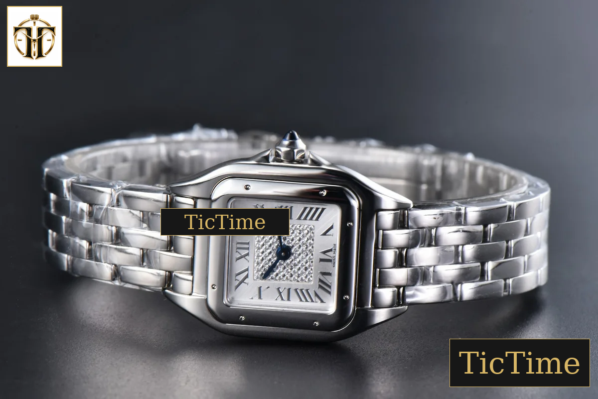 Panthère 22mm AF SS White Diamond Dial SS Bracelet Ronda Quartz — foto 10