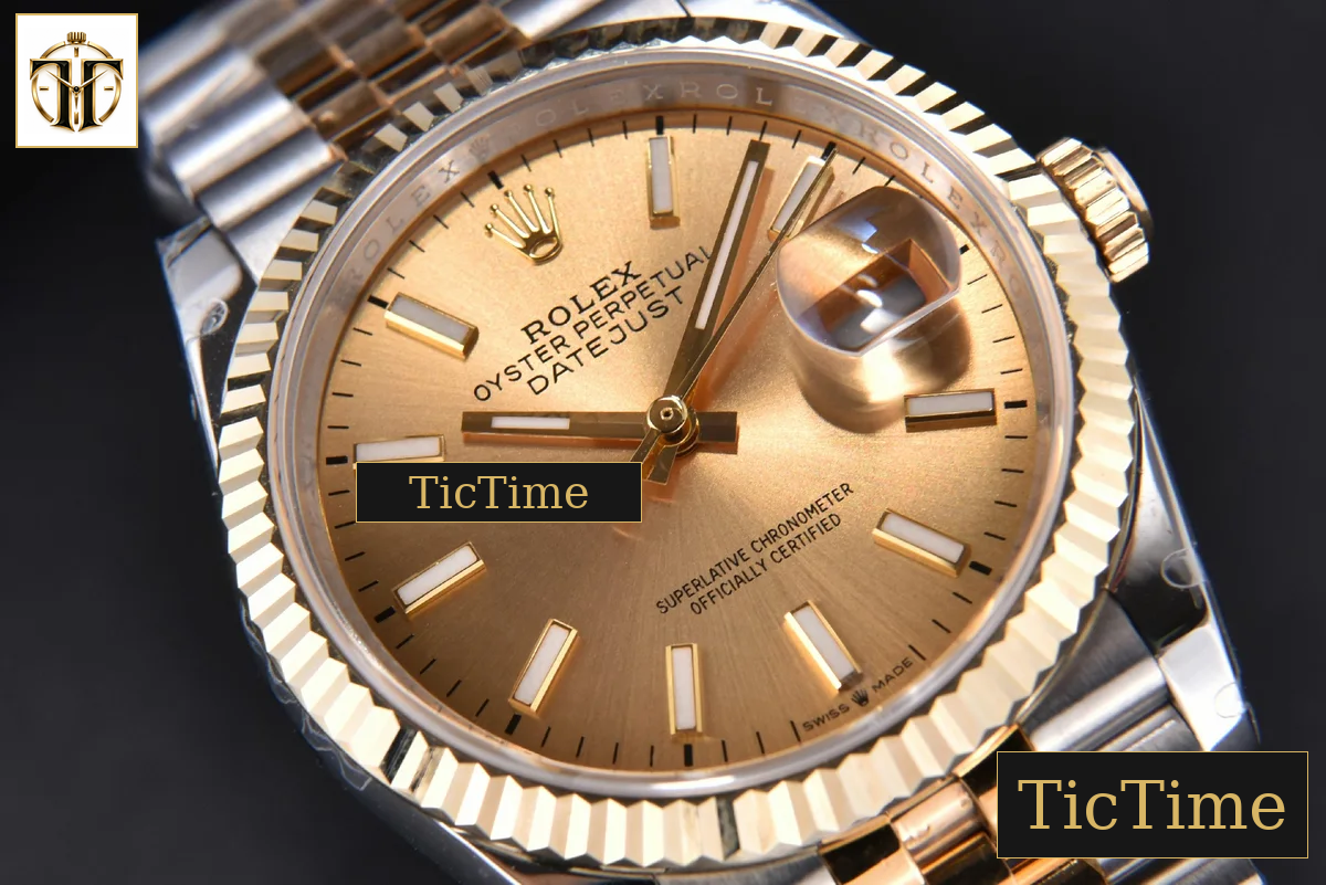 DateJust 904L 36mm GMF YG/SS Fluted Bezel YG Dial Lume Marker Jubilee Bracelet VR3235 — foto 13