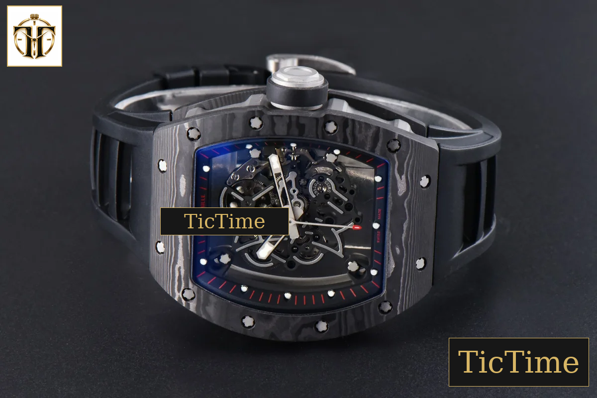 NTPT RM055 43mm ZF Black Bezel Black Crown Black Rubber Strap V6 RMUL2 — foto 15