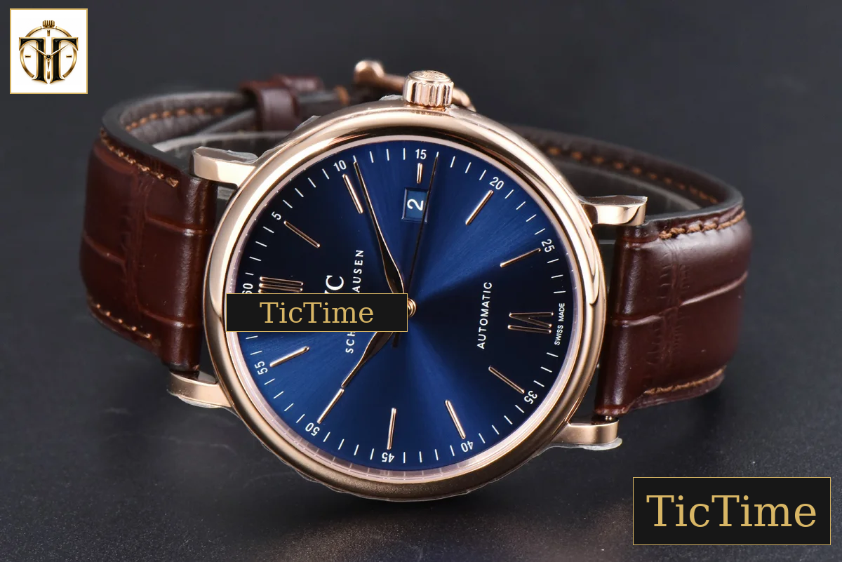 Portofino 40mm V7F RG Blue Dial RG Marker Brown Leather Strap A2892 — foto 13