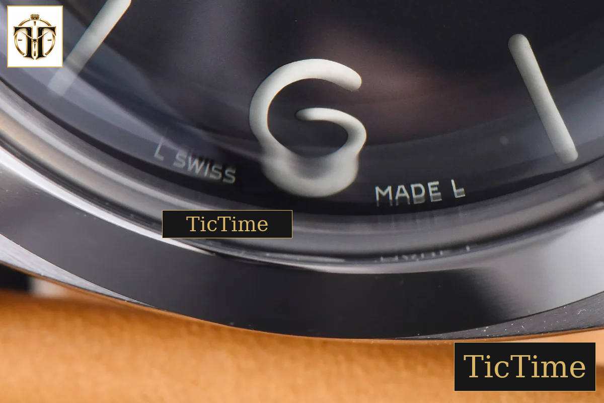 E Luminor 1950 PAM127 47mm XF Black Dial Brown Leather Strap A6497 — foto 7