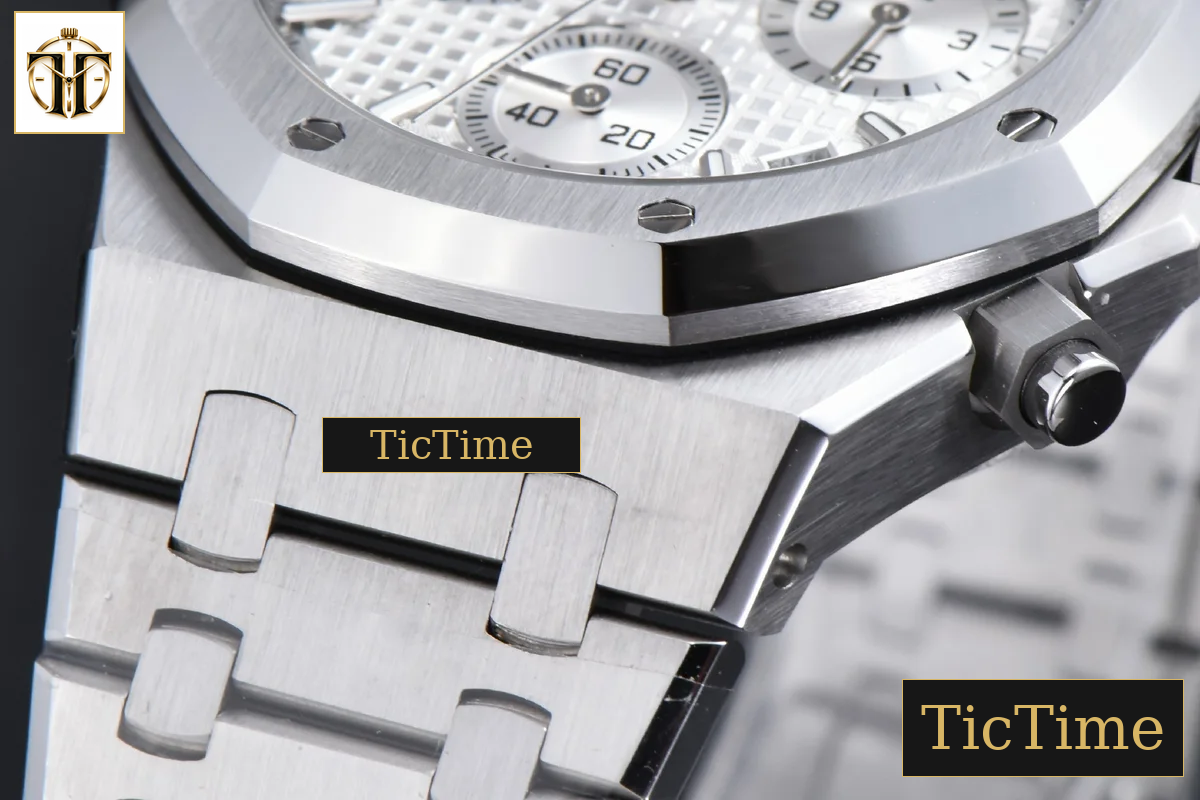Royal Oak Chronograph 26240 41mm APSF Silver Checkered Silver Subdial SS Bracelet V1 SH4401 — foto 11