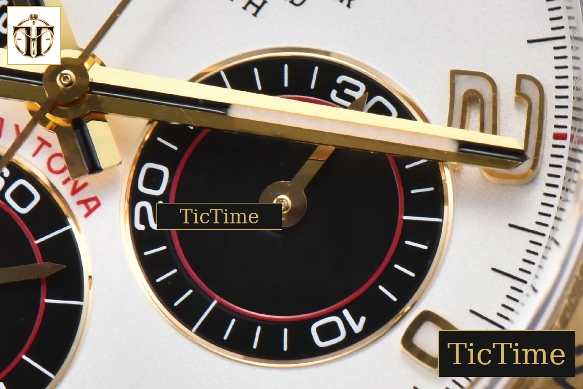 Daytona 116523 40mm Clean Factory YG/SS White Dial Black Subdials Numeral Marker YG/SS Bracelet A4130 — foto 8