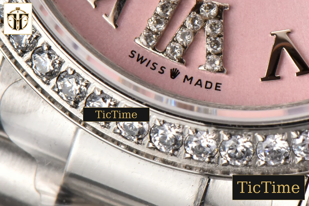 DateJust Ladies 904L 31mm WF Diamond Pink Dial Roma Marker Oyster Bracelet A2671 — foto 9