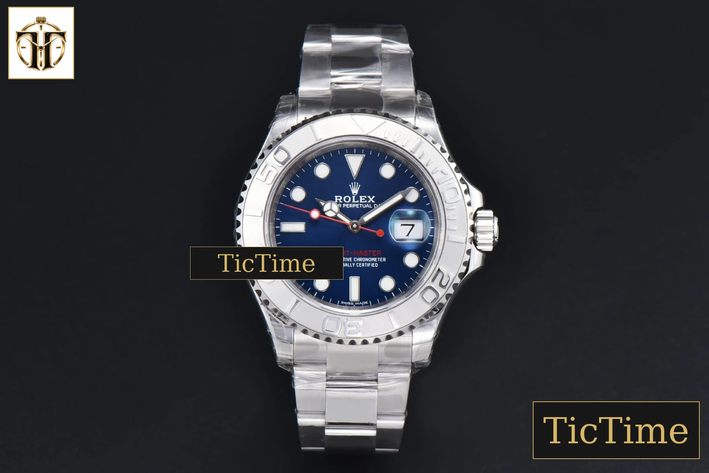 Vista frontal — Yacht-Master 116622 40mm VSF Blue Dial SS Bracelet VS3135