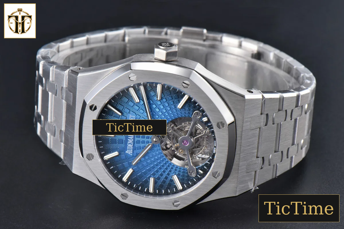 Royal Oak Tourbillon 41mm R8F SS Gradient Blue Dial SS Bracelet Flying Tourb V2 — foto 12