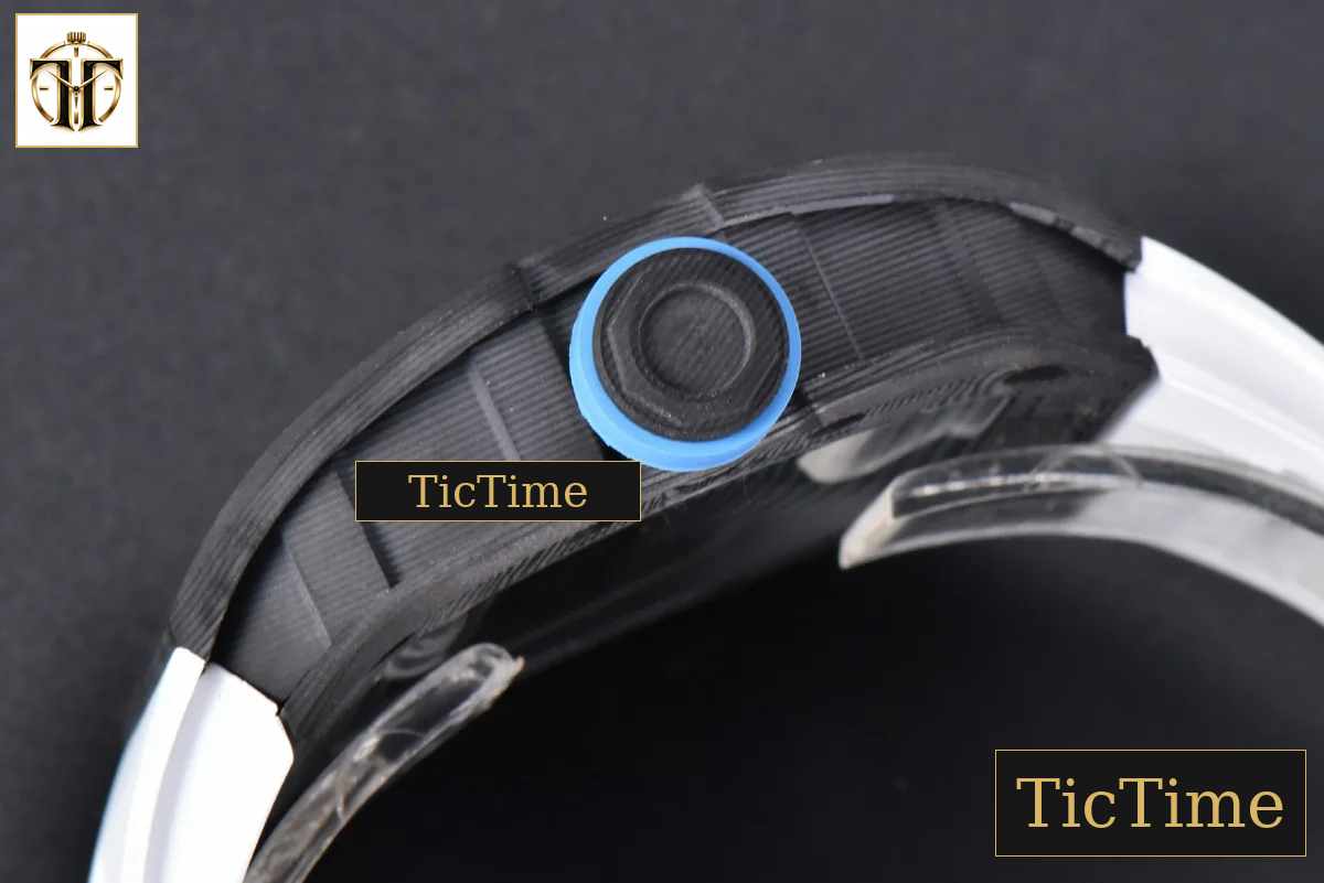 NTPT RM055 42mm RMF Blue Skeleton Dial White Rubber Strap RMUL2 — foto 16
